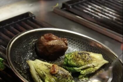 Gordon Ramsay faces backlash for serving cooked lettuce at his Mayfair restaurant, despite criticizing it on Kitchen Nightmares. Fans react to his £34 Roasted Lamb Rump dish.