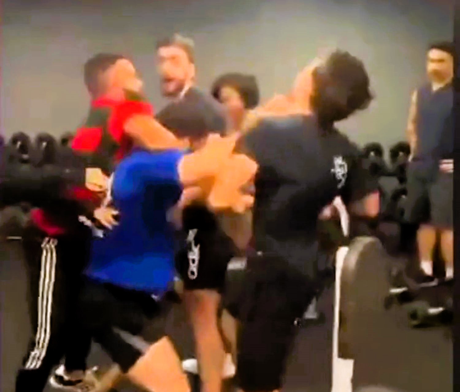 Mass brawl erupts at gym after weightlifter mocks fellow member, leading to a chaotic fistfight in Belo Horizonte. Both men barred indefinitely. No equipment damage.