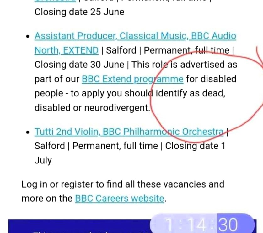 The BBC faced an embarrassing typo in a job ad, mistakenly stating applicants must be "dead." The ad, part of the Extend scheme for disabled, neurodivergent, and deaf individuals, has since been corrected.