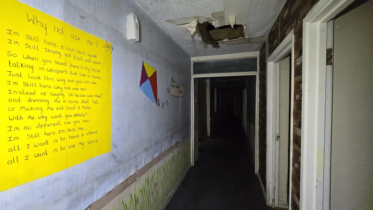 Urban explorer discovers haunting poems about respecting dementia patients in abandoned Sheffield care home. The grand yet eerie Ash House has been neglected since 2016.