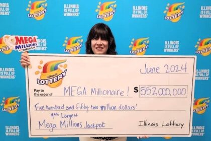 A lucky Illinois woman won a record-breaking £437 million Mega Millions jackpot, becoming wealthier than Celine Dion. She plans to retire early and enjoy life with her family.