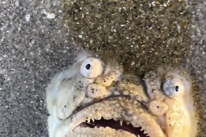 the terrifying longnosed stargazer fish found in Singapore. Venomous, bizarre, and electrifying, this rare sight has social media users vowing never to swim again.