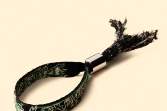 Balenciaga's new £2,900 'Raver Used Bracelet' mimics festival wristbands, sparking online mockery. Made with artisanal techniques, the accessory is part of their Couture collection.