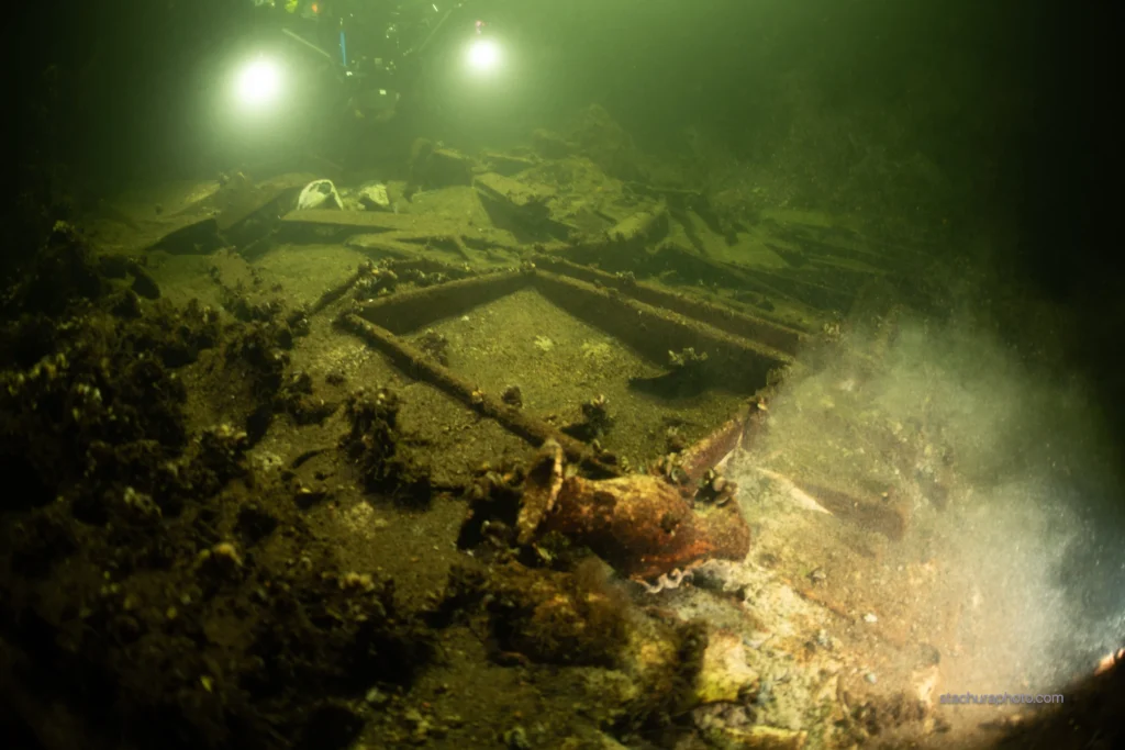 Hundreds of champagne bottles and Selters mineral water found in a 19th-century shipwreck near Öland, Sweden. Divers believe the cargo was bound for Russian Tsar Nicholas I.