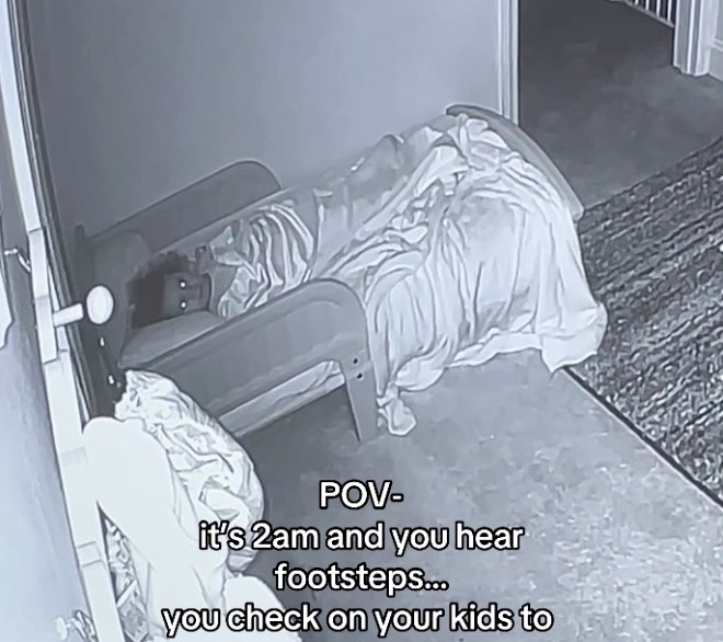 A mum's baby camera captured her daughter smiling eerily at 2am, sparking fears of paranormal activity. The video, viewed over 15 million times, left viewers freaked out.