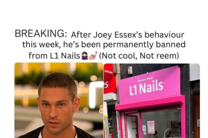 Joey Essex banned from L1 Nails salon in Liverpool for his ungentlemanly behavior on Love Island. Despite living in Dubai, his TV antics led to the permanent ban.