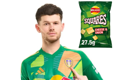 Leeds United's new goalie kit, mocked for resembling a cheese and onion crisps packet, sparks hilarious fan reactions. The green and yellow Adidas jersey costs £70.