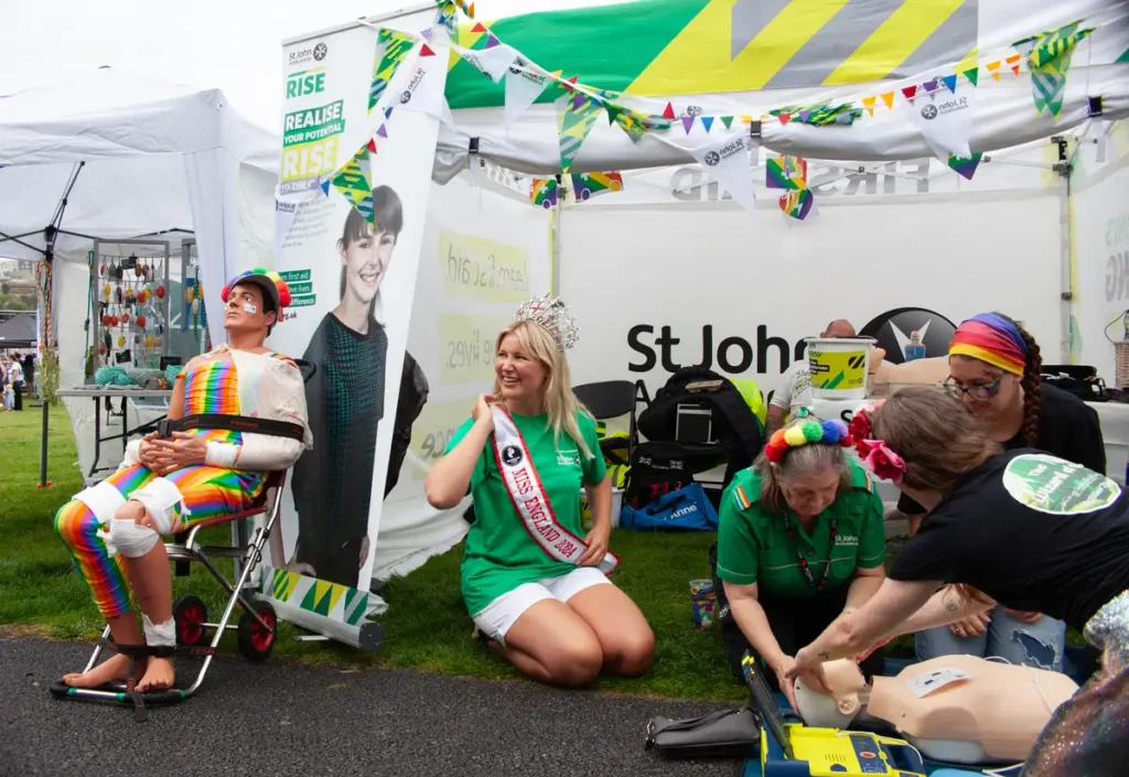 Miss England 2024, Milla Magee, volunteers for St John’s Ambulance, inspiring others to join and learning life-saving skills like CPR. She promotes her 'Beauty With A Purpose' project, GoFarCPR.