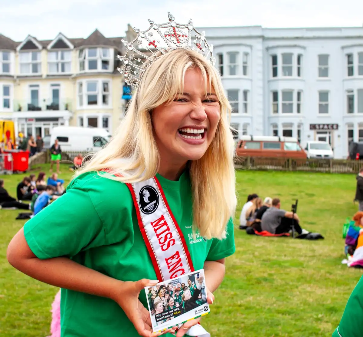 Miss England 2024, Milla Magee, volunteers for St John’s Ambulance, inspiring others to join and learning life-saving skills like CPR. She promotes her 'Beauty With A Purpose' project, GoFarCPR.