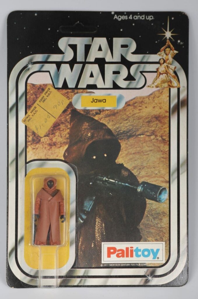 A super rare 90p Star Wars Jawa toy sold for £15,590 at auction. Made by Palitoy in 1978, it's one of only ten left worldwide and still in its original packaging.