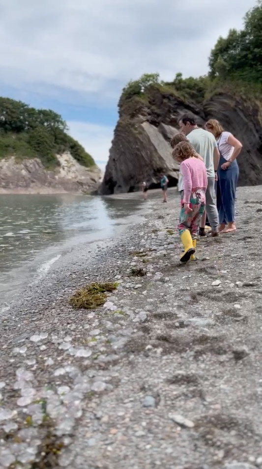 Thousands of moon jellyfish, capable of nasty stings, invaded Broadsands Beach in Ilfracombe, Devon. Paddleboarder Saira Franklin had to abandon her session due to the swarm.