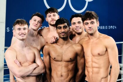 Olympic gold medalist Tom Daley's cheeky "Six boys, five rings" caption sparks laughs and lewd interpretations online ahead of Paris Games. Fans and celebs react humorously.