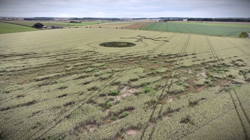 A mysterious, wobbly crop circle with five arms has appeared near Stonehenge, leaving locals in awe. The UK, especially Wiltshire, remains a global hotspot for these unexplained phenomena.