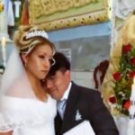 A bride looked unimpressed as her visibly sozzled groom arrived at their wedding. Footage shows him dozing off, ruffled, and fidgety. Guests commented on the groom's state.