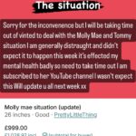 A Vinted seller blames Molly-Mae Hague and Tommy Fury's breakup for a delayed parcel, citing emotional distress. The unusual excuse quickly went viral online.