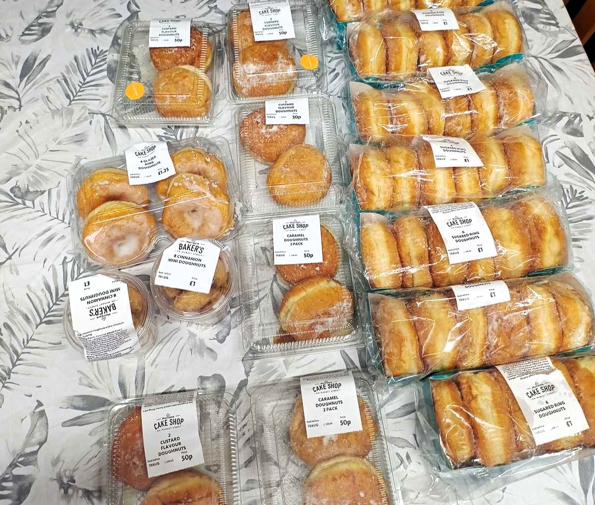 Stunned to find 72 doughnuts in a £3.09 Too Good to Go bag from Morrisons, one lucky shopper turned a small purchase into a sweet surprise and shared the bounty!