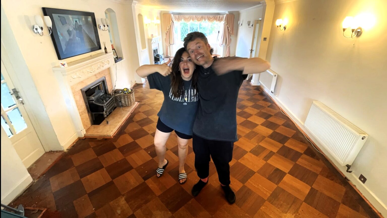 A couple renovating their London home discovered pristine diamond parquet flooring worth up to £25,000 under old carpet, sharing their incredible find in a viral TikTok video.A couple renovating their London home discovered pristine diamond parquet flooring worth up to £25,000 under old carpet, sharing their incredible find in a viral TikTok video.