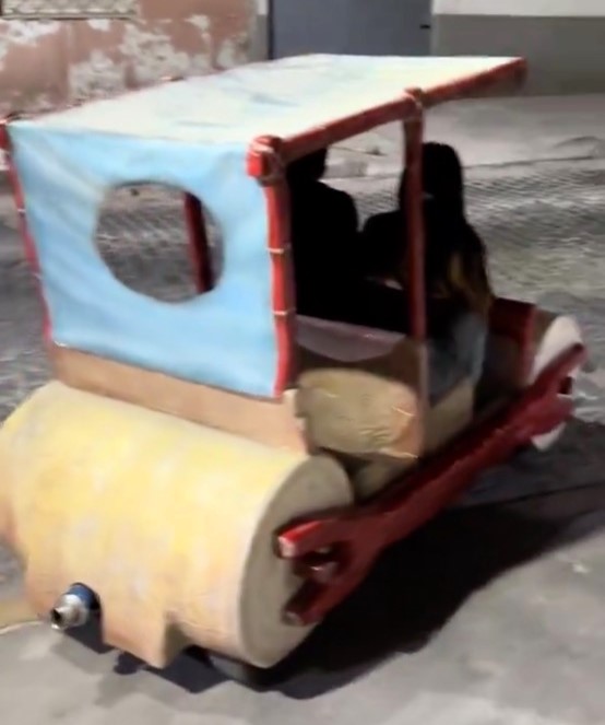 Twenty years after a promise, a dad builds his daughter an incredible Flintstones car with a 110cc motor. The viral video of the heartwarming creation has garnered 709,000 views.