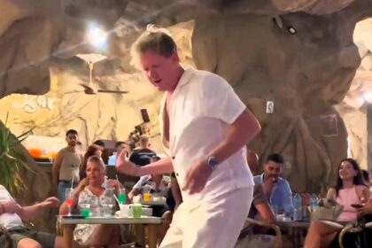 Holidaying Brits were baffled by a Gordon Ramsay lookalike chef dancing to Usher's hit in Egypt. The viral clip has fans questioning if it’s the real Hell's Kitchen star.