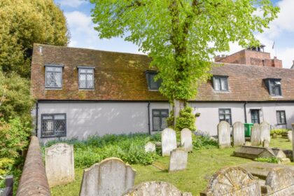 Charming two-bedroom home in Maldon, Essex, with graveyard views just meters from the door, on sale for £250,000. Perfect for those who love a spooky, historic setting.