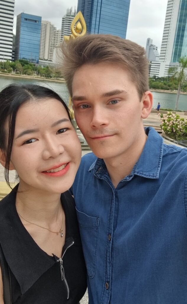 Vincent and Nattaya found love during a solo trip in Thailand and now navigate a 5,000-mile long-distance relationship, hoping to reunite and live together by 2025.