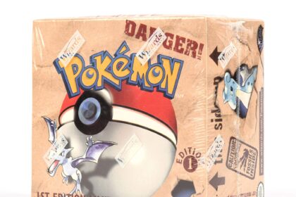 An iconic first-edition Pokémon base set, including Shadowless Charizard, is set for auction up to £12,000 at Ewbank's in Surrey. Also featured: a Pokémon Fossil booster box worth up to £10,000.