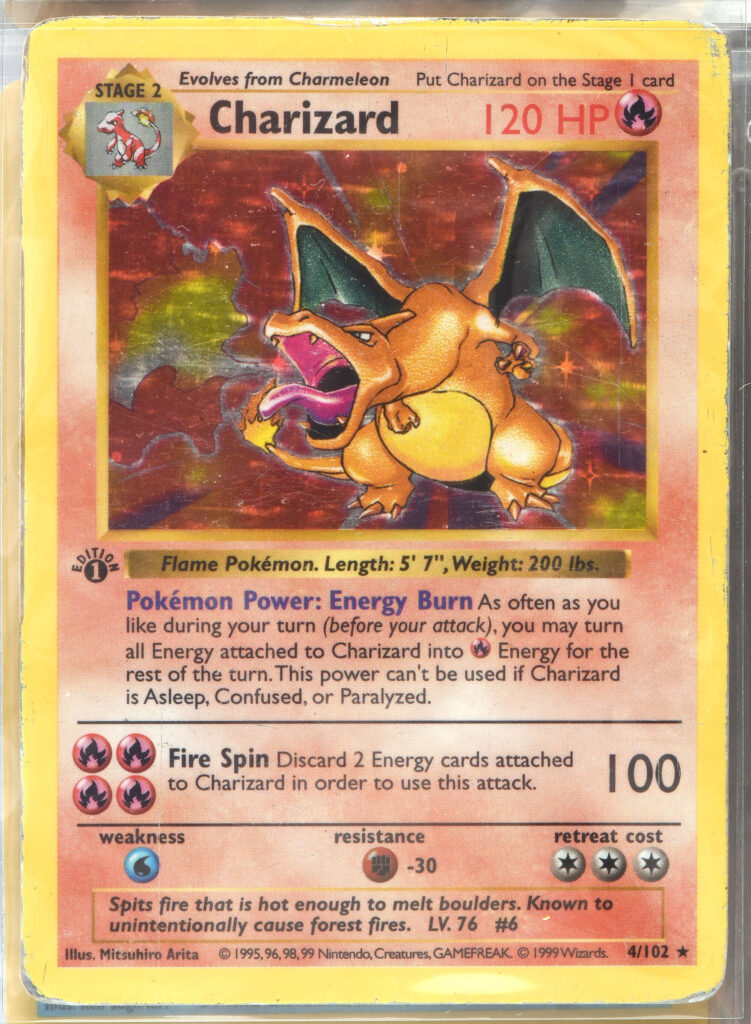 An iconic first-edition Pokémon base set, including Shadowless Charizard, is set for auction up to £12,000 at Ewbank's in Surrey. Also featured: a Pokémon Fossil booster box worth up to £10,000.