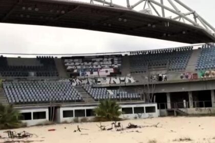 As the Paris 2024 Olympics wrap up, Mr Airborne, a well-known explorer, reveals the eerie state of Athens' abandoned 2004 volleyball stadium. What will happen to Paris' venues?