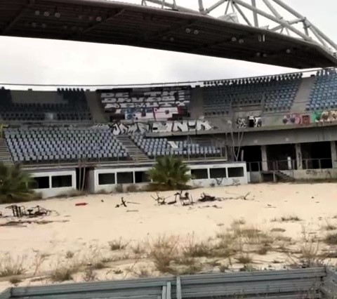 As the Paris 2024 Olympics wrap up, Mr Airborne, a well-known explorer, reveals the eerie state of Athens' abandoned 2004 volleyball stadium. What will happen to Paris' venues?