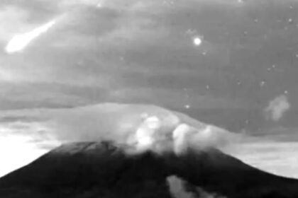 A mysterious fireball was captured by webcams whizzing over Popocatepetl Volcano, Mexico. Confirmed as a meteor, it reignites claims of the volcano as an alien portal.