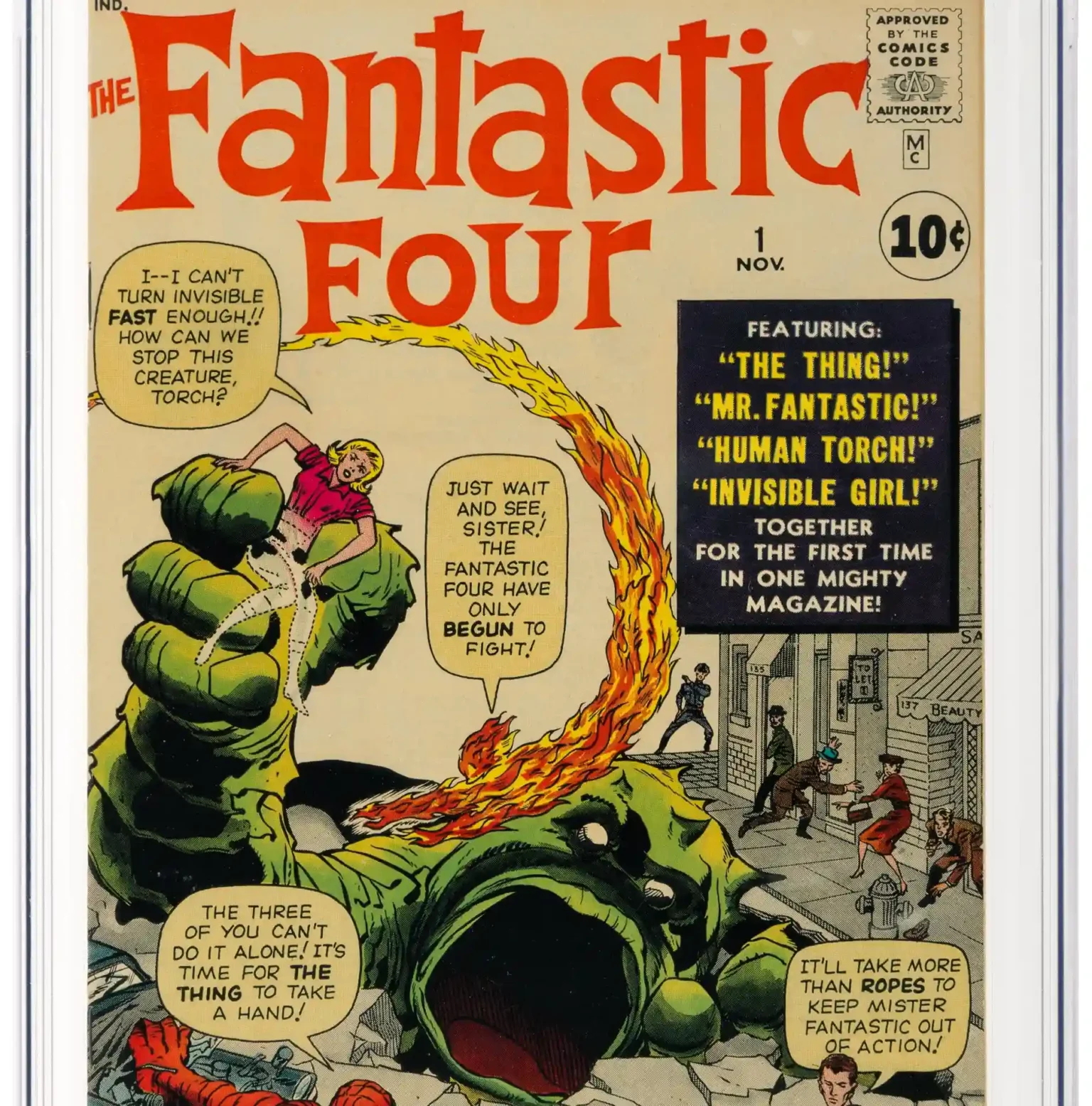 A rare first edition of Fantastic Four, graded 9.6, is set to fetch $1.5M at auction. This pristine 1961 comic is the highest-graded copy ever offered by Heritage Auctions.