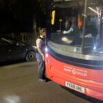 Two stubborn bus drivers in Harrow blocked a road in a stand-off over right of way, causing police to intervene. The bizarre incident was filmed and shared online.