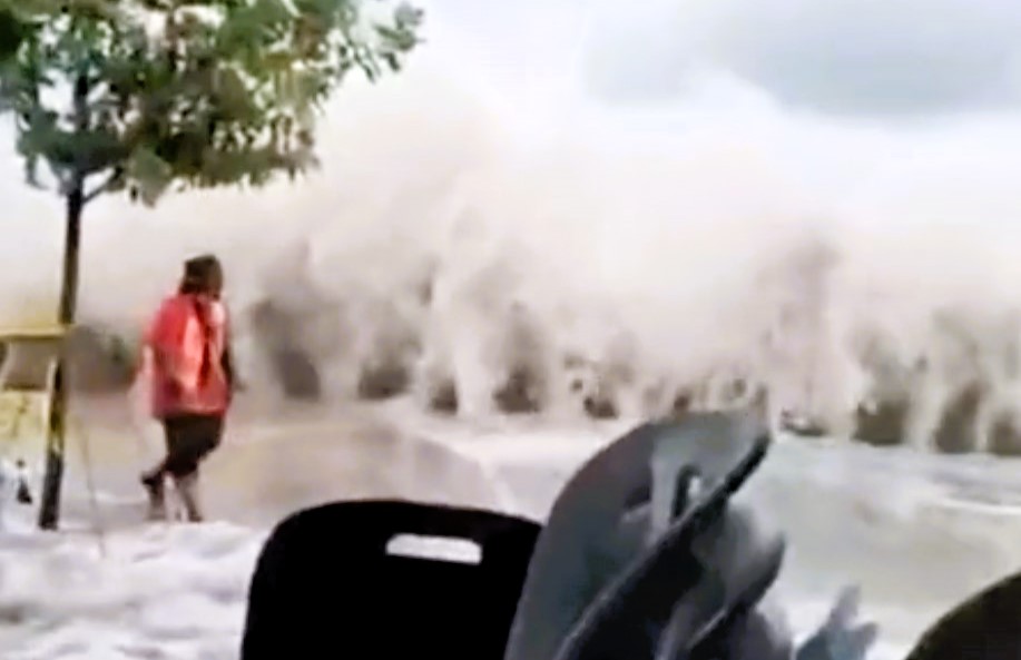 A ‘mini tsunami’ hit Beihai, China, wiping out five beachfront restaurants and causing severe damage, including floor collapses, but miraculously, no injuries were reported.