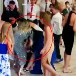 A wedding bouquet toss in Bosnia turned into a brawl as three women fought over the flowers, tumbling to the ground in a chaotic struggle that left guests stunned.