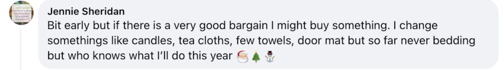 Social media comment on the post of The Range faces backlash for displaying Christmas stock 112 days early, with festive items already on shelves. Some shoppers are excited, while others say it’s too soon.