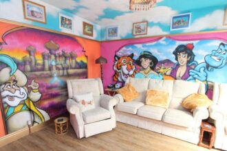 Disney-themed house in Rhyl hits the market, featuring stunning murals, toy-filled rooms, and magical decor from Aladdin to Peter Pan. Listed for £179,950 – a dream home for Disney fans!