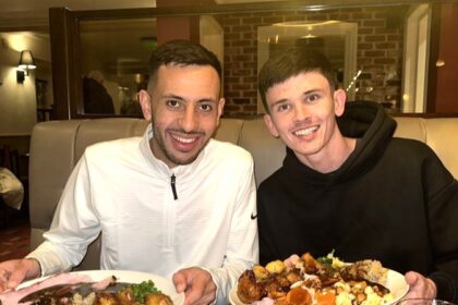 Everton's Dwight McNeil celebrated his two goals against Crystal Palace with a Toby Carvery feast, enjoying a budget roast with friends after their 2-1 Premier League win.