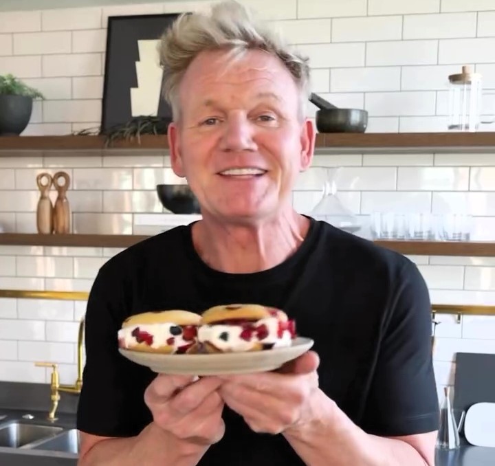 Gordon Ramsay, known for his fine dining, surprised fans with a simple ice cream sandwich recipe featuring Welch’s Fruit Snacks, sparking mixed reactions online.