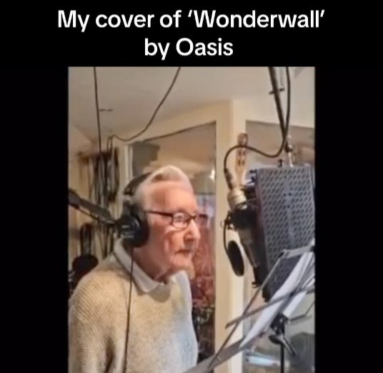 92-year-old grandad Edwin Rayner wows fans with his stunning rendition of Oasis' "Wonderwall" after the Gallagher brothers' reunion announcement, winning hearts on TikTok.