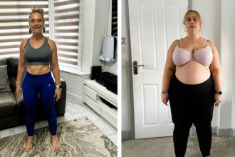 Mum-of-two Lisa Bernett sheds 10 stone after overcoming her crisp addiction, adopting healthy eating and exercise, and proudly flaunting her new look in a size 10 bikini.