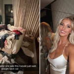 Love Island's Lucinda Strafford shows off her messy LA hotel room, leaving fans stunned. The reality star jokes about housekeeping while preparing for a Disneyland trip.