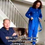 A mum was left red-faced after her husband joked that her new blue jumpsuit made her look like a car mechanic, sparking laughs in a viral video with over 87,000 views.