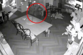 A mum-of-three was left spooked after her late ex-husband's ghost appeared on her security camera, captured on the anniversary of his death. She believes it's a sign from him.