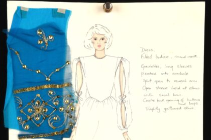 Princess Diana's 1985 dress designs by Jacqueline Mills, including letters and sketches, sell for over £20,000 at auction, far exceeding expectations. A royal fashion legacy!