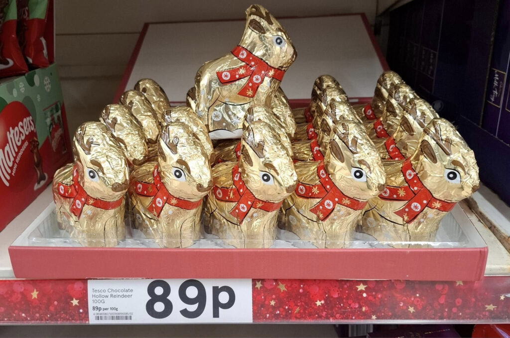 Shoppers debate Christmas treats as savvy buyers find supermarket own-brand ginger biscuits for under 60p, while many stick to Lindt chocolate for festive indulgence.