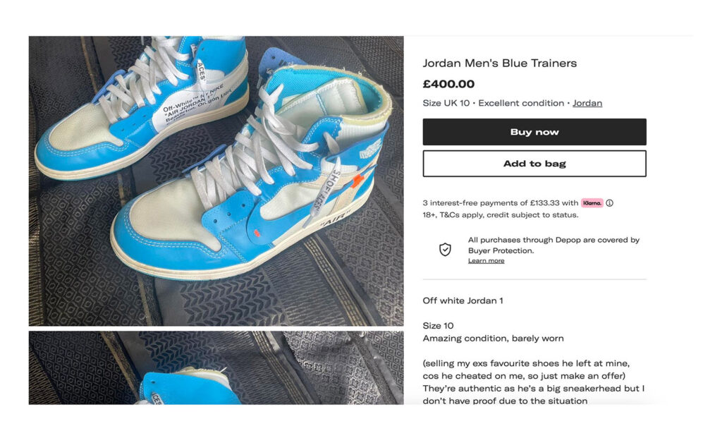 Seller gets revenge on ex by listing unused TAG Heuer watch for £1,800 on Depop after their split, turning a breakup into profit. Another ex’s trainers sold for £400!