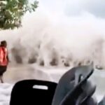 A ‘mini tsunami’ hit Beihai, China, wiping out five beachfront restaurants and causing severe damage, including floor collapses, but miraculously, no injuries were reported.