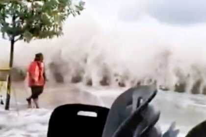 A ‘mini tsunami’ hit Beihai, China, wiping out five beachfront restaurants and causing severe damage, including floor collapses, but miraculously, no injuries were reported.