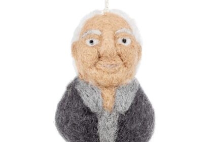 Decorate your Christmas tree with a felt Sir David Attenborough bauble for £10! Made from eco-friendly wool, this cute decoration is perfect for any nature lover.