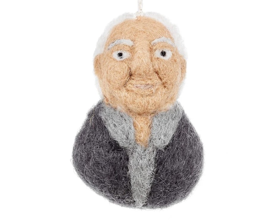 Decorate your Christmas tree with a felt Sir David Attenborough bauble for £10! Made from eco-friendly wool, this cute decoration is perfect for any nature lover.